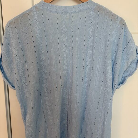 Women’s Light Blue Short Sleeve Casual Dress with Pockets Size S NWOT - Picture 7 of 8